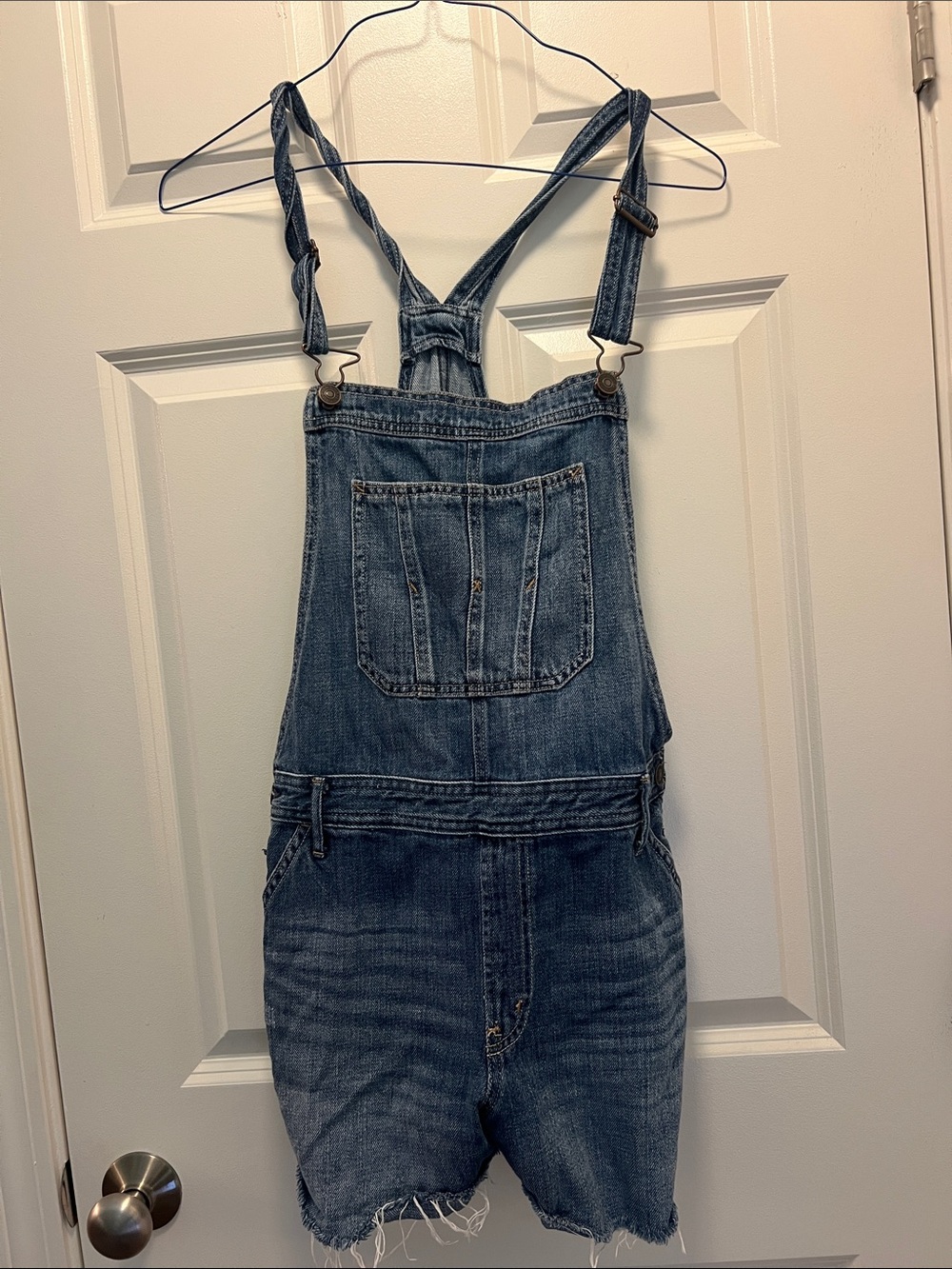 Abercrombie & Fitch Denim Short Overalls - Blue